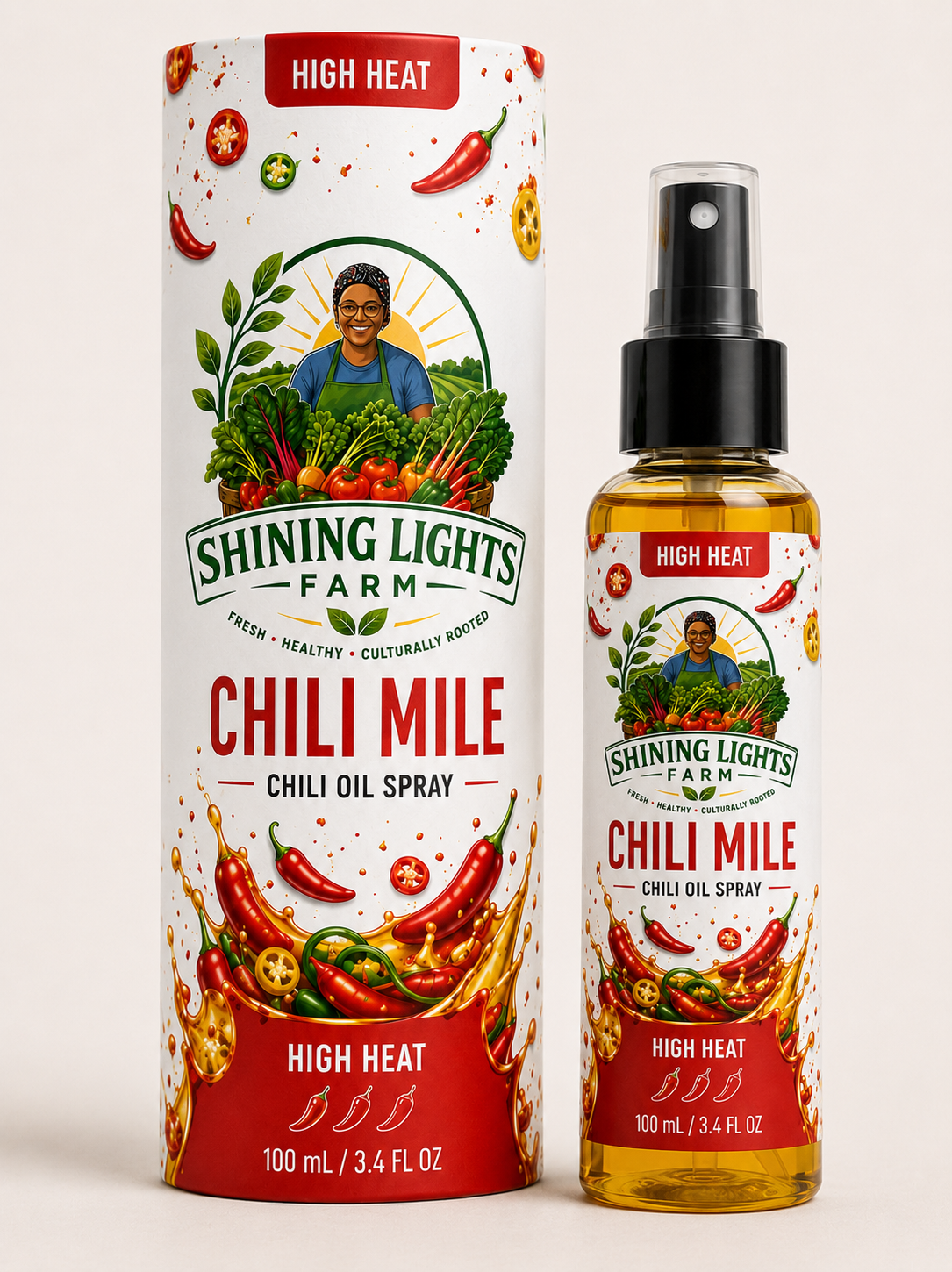 Chili Heat high heat habanero oil.